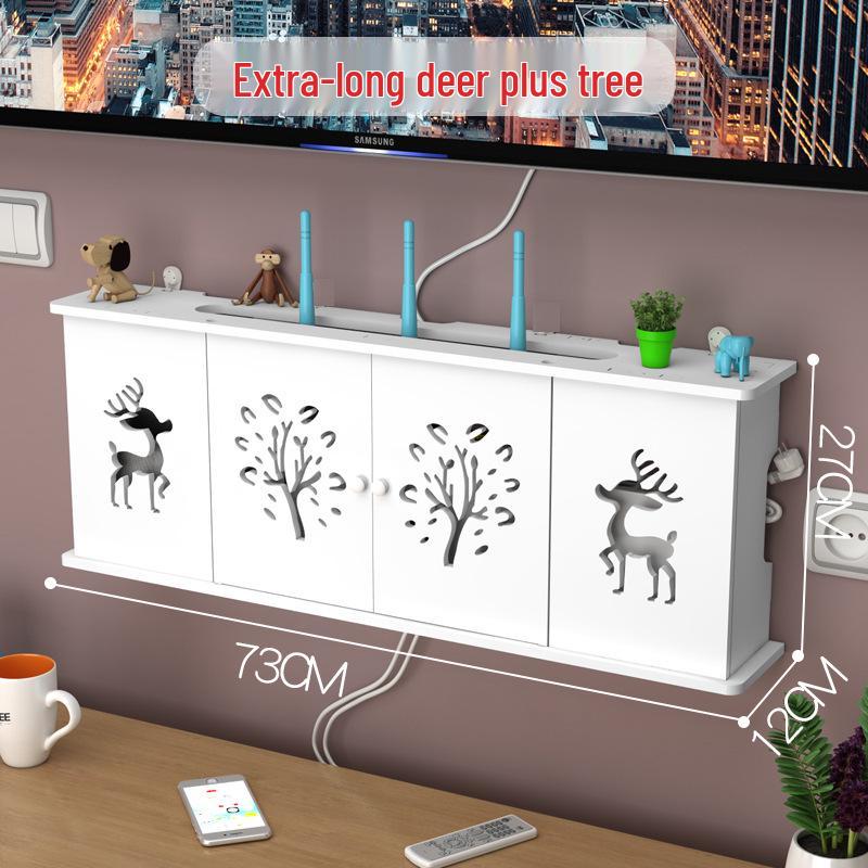 Bohrfreies wandmontiertes Regal für TV-Box & Router-Speicher