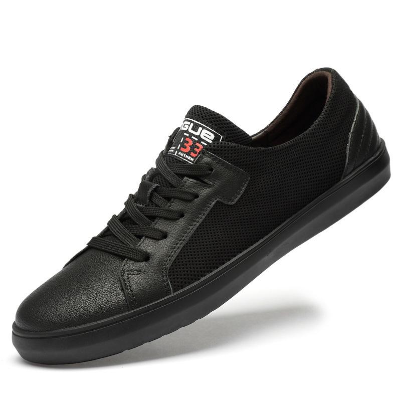 

Мужские повседневные туфли из коровьей кожи первого слоя, белые, мужские туфли на низкой подошве, мужские кеды, дышащие кеды 45