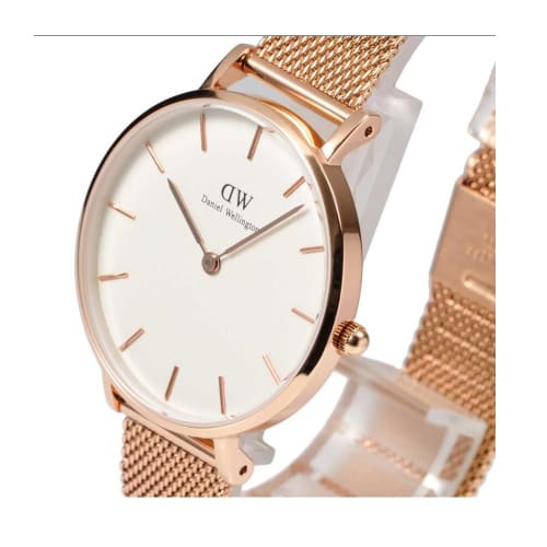 Daniel Wellington Women's Classic Petite Watch in White and Rose Gold, 32mm, DW00100163