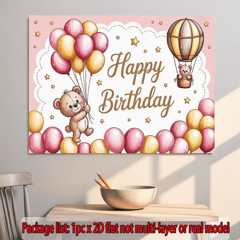 Party Backdrop Flat Bear Balloons Events Wedding Coming Ceremony Four Seasons Event Backdrop Decoration Front Door Decor