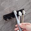 Wall Mounted Toothbrush Holder No Drill Metal Toothbrush Storage Rack Rustproof Bathroom Organizer For Washroom Wall Decor