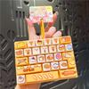Cartoon 26-Keycap Keychain Toys 26-Key Keyboard Clicker Keychain Stress Releasing Toys Bag Charm Keyboard Keychain