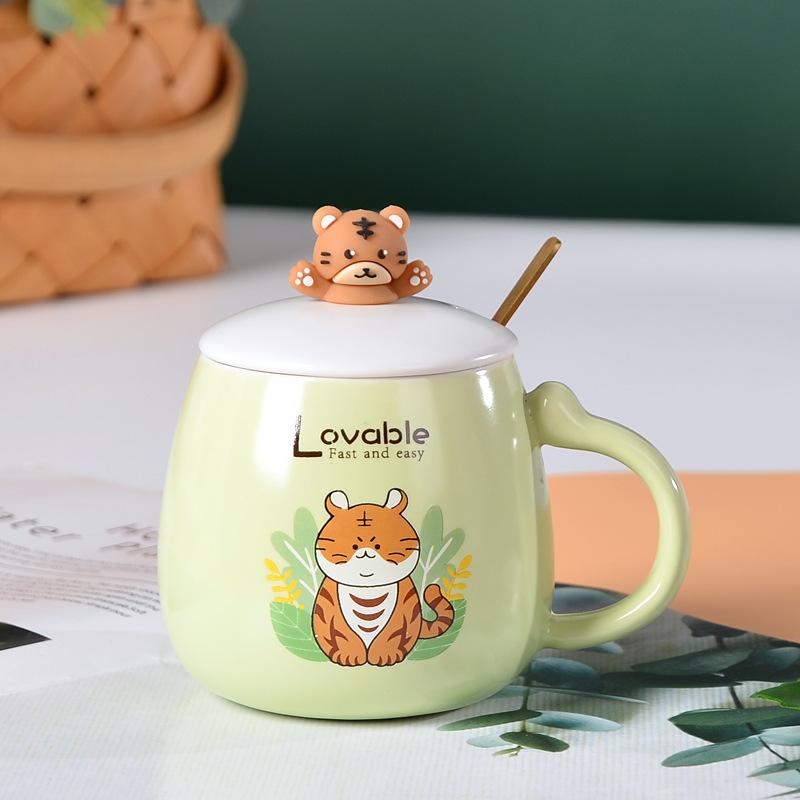 Novel Little Tiger Mug Souvenir Ceramic Mug  Creative Personalized Cartoon Ins Home Coffee Mug