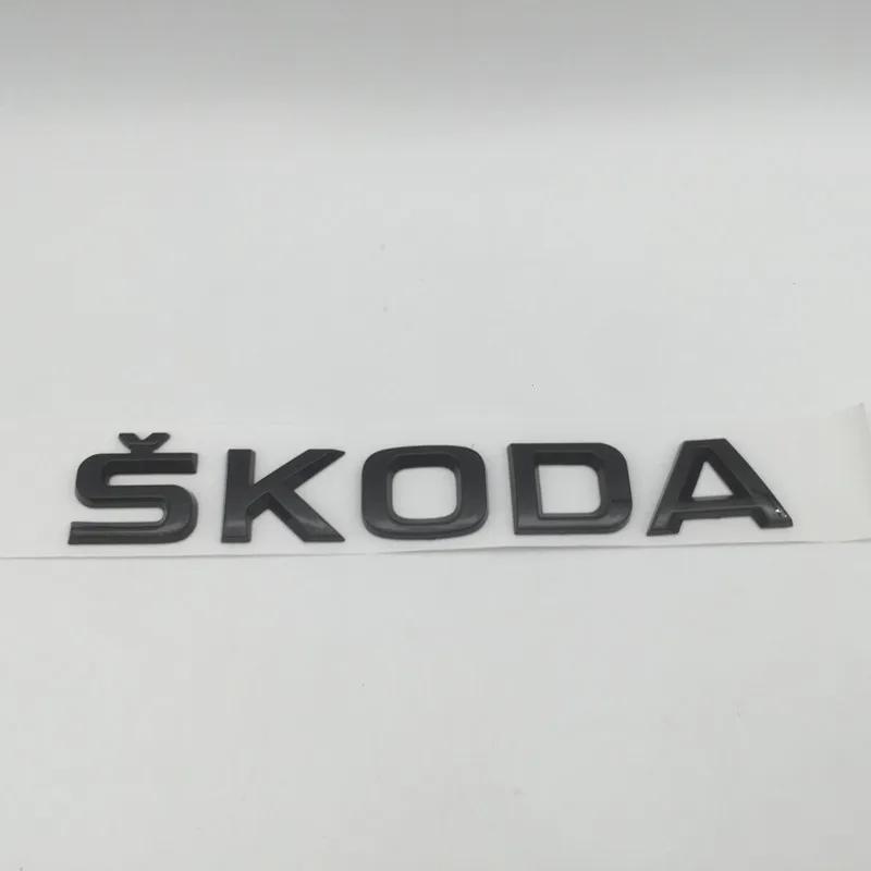 

1pcs 3D ABS high quality silver/black car Letter Emblem Rear tail trunk Decals badge sticker Decal styling For Skoda