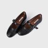Hollow ballet shoes flat bottom one-word buckle shallow mouth Mary Jane shoes women's niche design single shoes