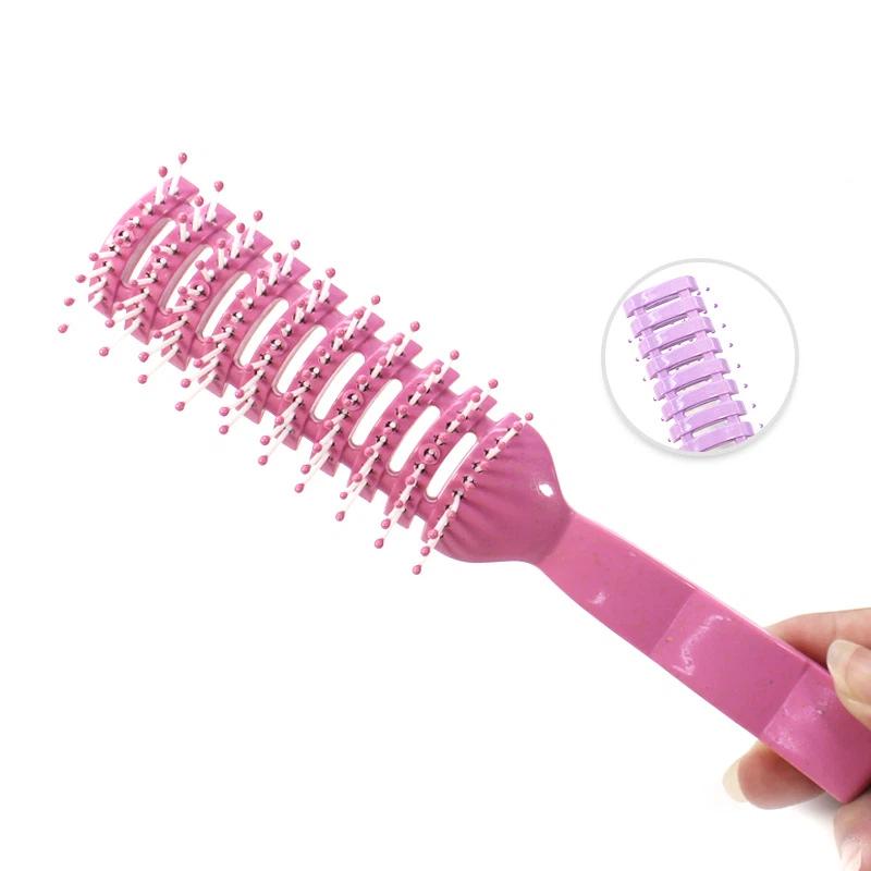 Multi-Styling Teasing Comb 2-in-1 Hair Brush, Root Lifter Volume Brush for Men & Women, Curly Hair Detangler & Blow Drying Brush for Home Salon
