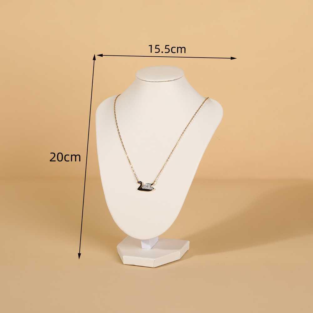 High-End Black Velvet V-Shaped Necklace Display Stand