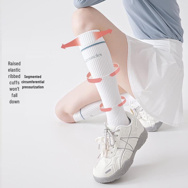 Women's Long Tube Shock-Absorbing Sports Socks for Yoga, Running, Cycling, and More