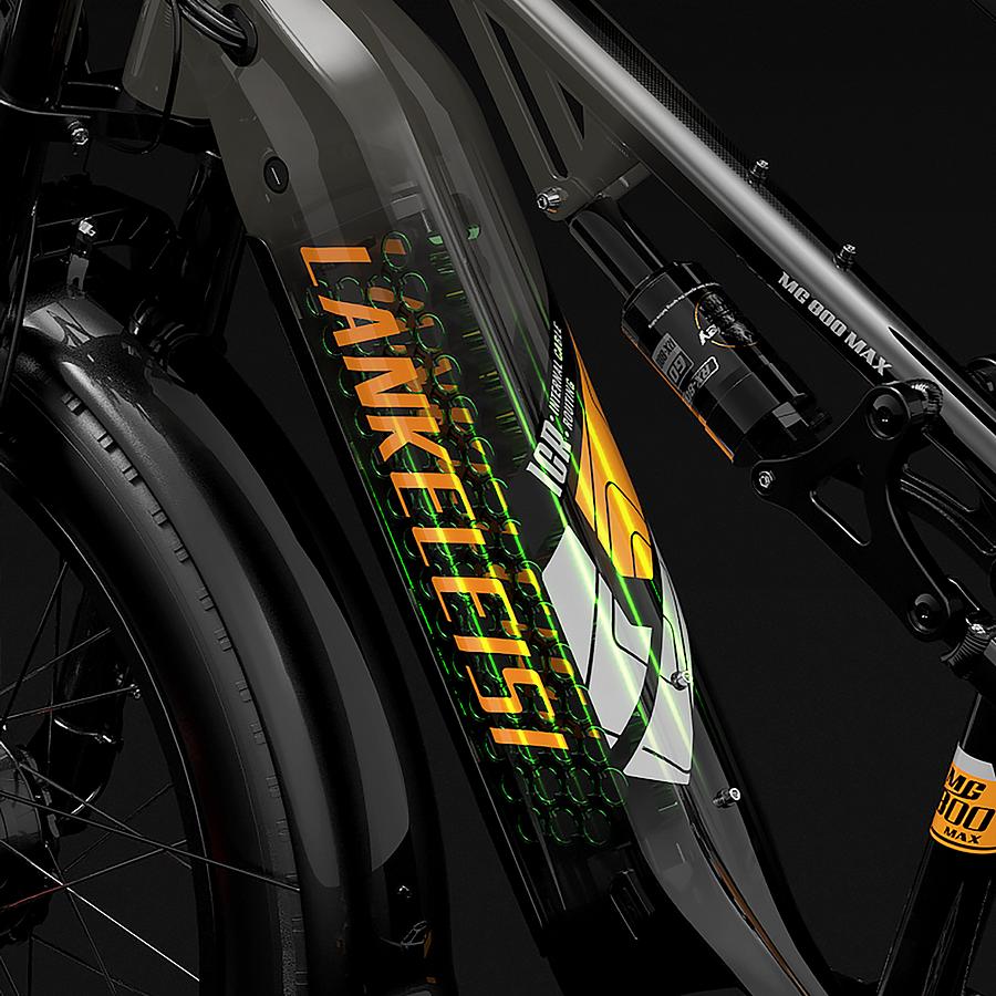 Bicicletta Elettrica Adulto Lankeleisi 26" 1000Wx2 Motore Ebike All-Terrain Velocità Massima 48Km/h 48V 20AH Autonomia Massima 130Km MG800 Max