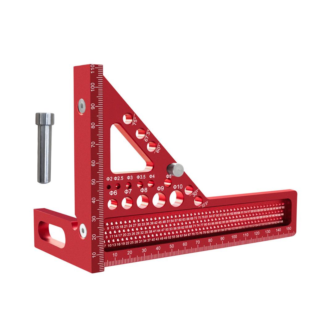 Aluminum Woodworking Square Multipurpose Measuring Ruler High Precisions Tool with Clear Scale for DIY & Professional Use