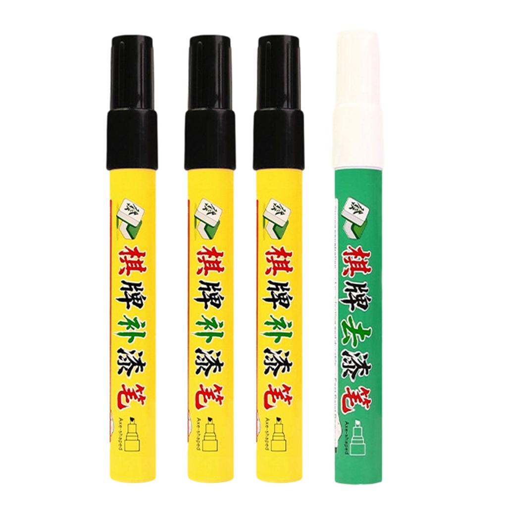 4Pcs Game Tile Repair Markers Paint Pen Set For Scratched Game Pieces And Boards Featuring Smudge Proof Waterproof Paint