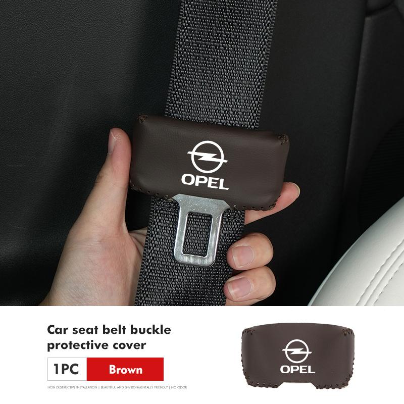 Car Seat Belt Buckle Plug Leather Protective Cover For Opel ADAM ASTRA J K CORSA E INSIGNIA MOKKA VIVA Meriva