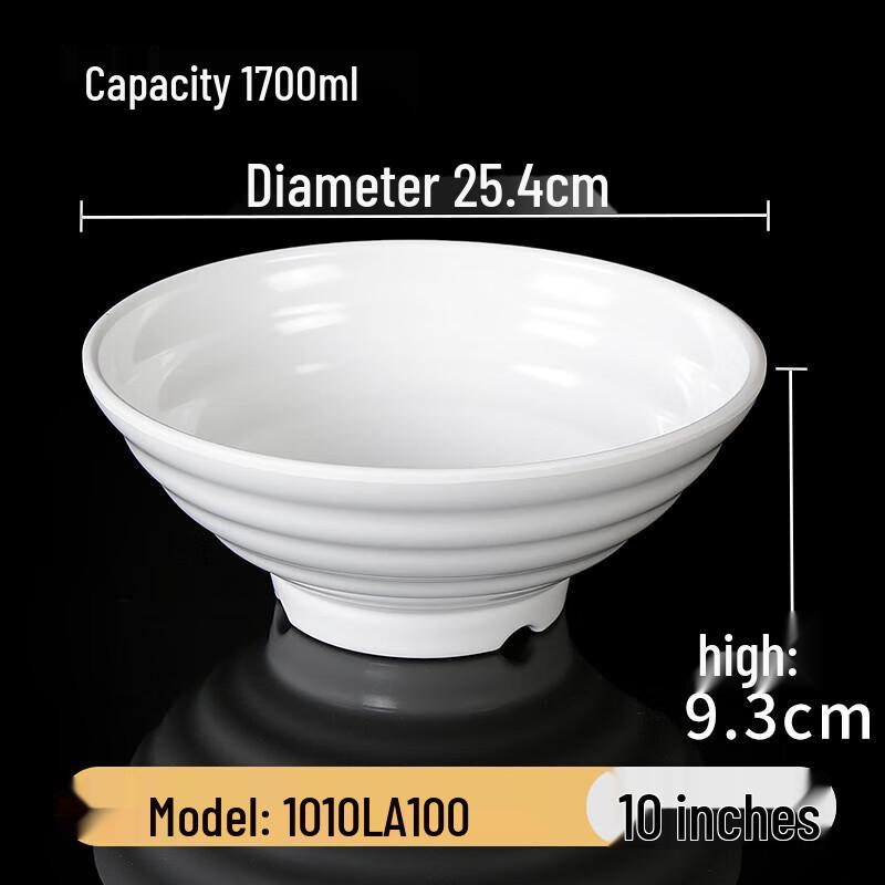 Weiße Melamin-Nudelschüssel - 10er-Pack