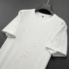 Dibinze Men's Plus Size Ripped Round Neck T-Shirt