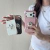 Fashion Glitter shell texture Pearl ring kickstand Phone Case For iPhone 17 Pro Max 16 Plus 15 14 13 12 Comfortable Grip Cover