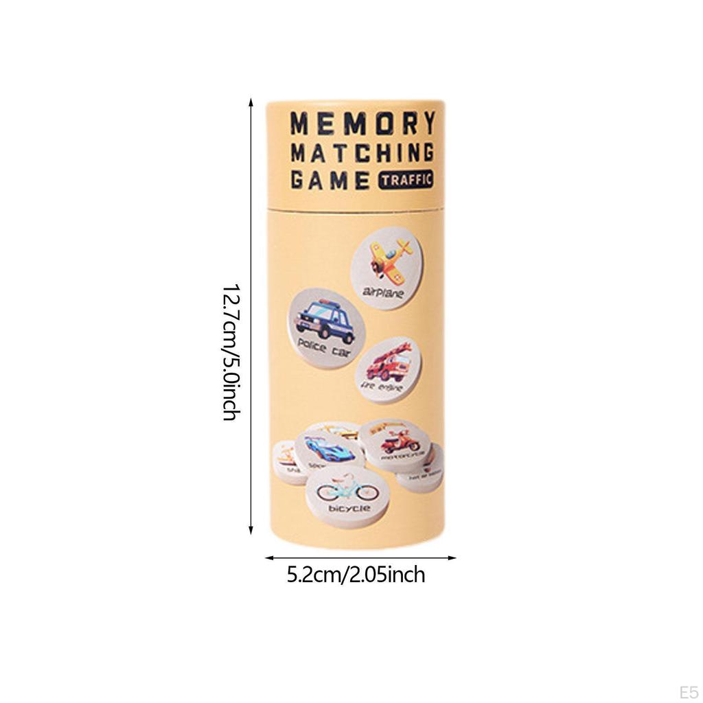 Kids Memory Game Educational Toys Cognitive Skill Development Funny with Wood Cards Matching
