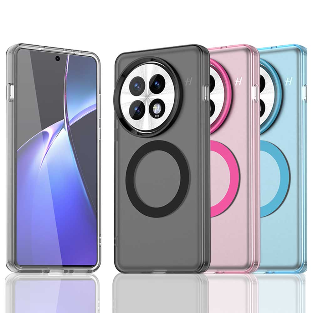 Magnetic Wireless Charging Case For OnePlus 13 5G Cover Candy Colors Transparent Back Shell