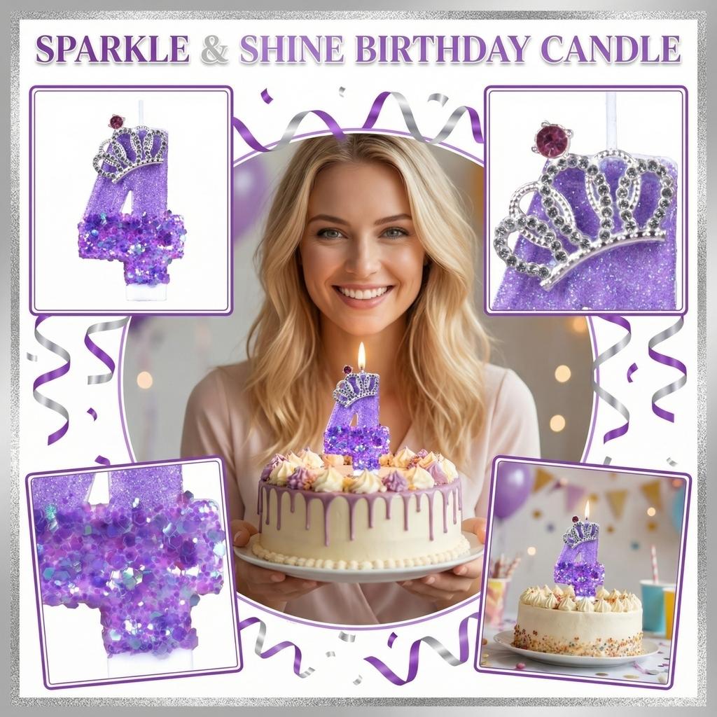 Fashion Cartoon Creative Birthday Candles Party Digital Candles