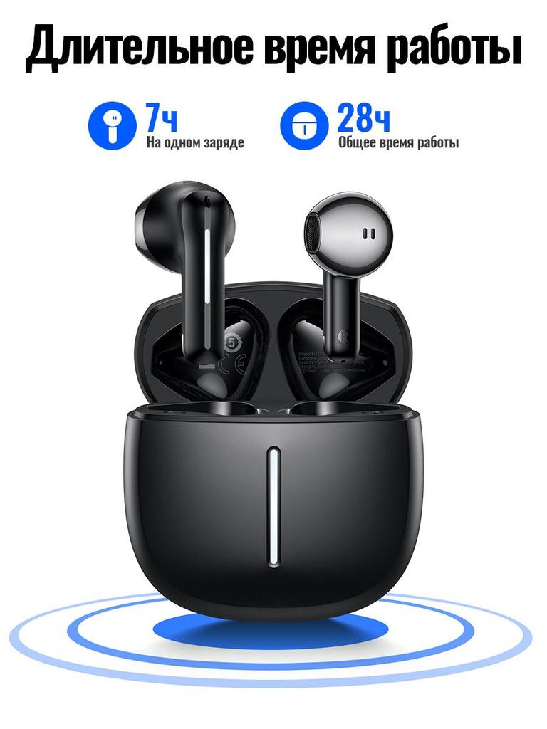 Hoco EQ33 Wireless Earbuds, Bluetooth 5.4, With Microphone, Up to 7 Hours Playtime, 300 mAh Charging Case, App Support