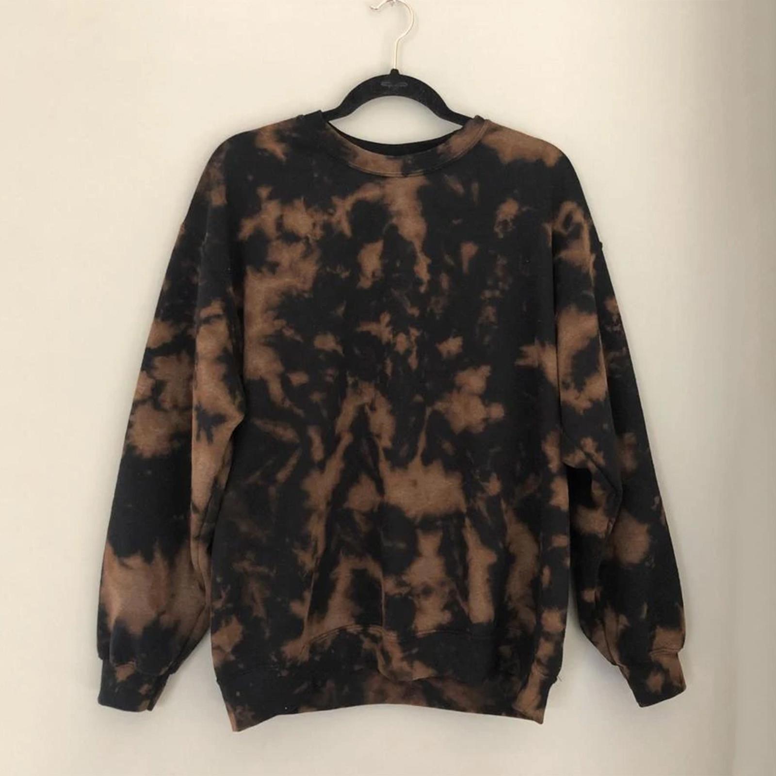 Women Fashion Sweatshirt Long Sleeve Pullover Reverse Casual  Sweatshirt S чёрный