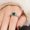 Emerald Ring Woman, Light Luxury High-End Lady Ring, Elegant Temperament Dress Accessories