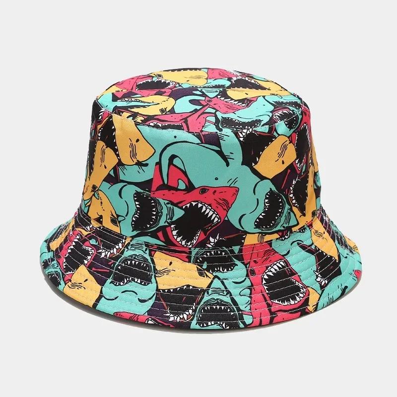 Spring And Summer Cotton Print Bucket Hat Fisherman Hat Outdoor Travel Sun Cap For Men And Women 100