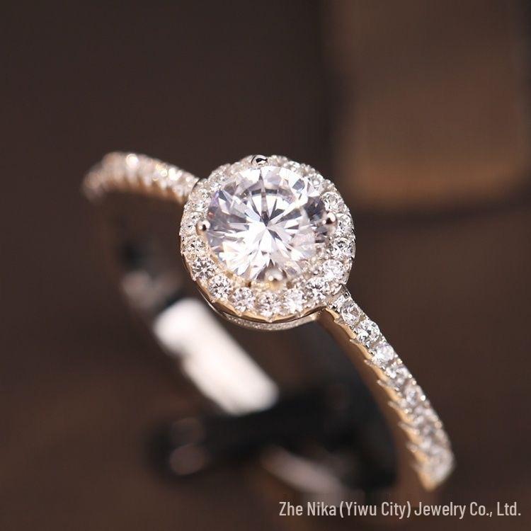 Luxury Adjustable Diamond Couple Wedding Ring - Elegant, Simple, Fashionable