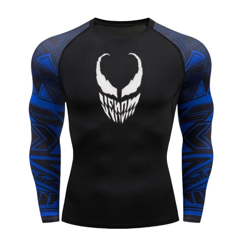 MMA Rash Guard T-shirt For Men 3D Printing Sublimation Sport Compression Boxing Clothing Kickboxing Long Sleeves Surf Shirts