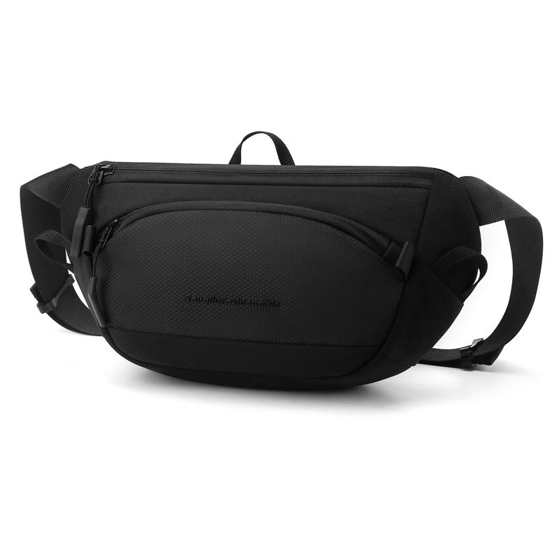 Men's Anti-theft Waist Pack Large Capacity Multi-layer Chest Bag Water Resistant Sling Shoulder Fanny Pouch for Travel Business