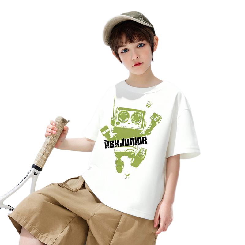 ASK JUNIOR Boys  7A Antibacterial Cotton Short Sleeve T-Shirt 170
