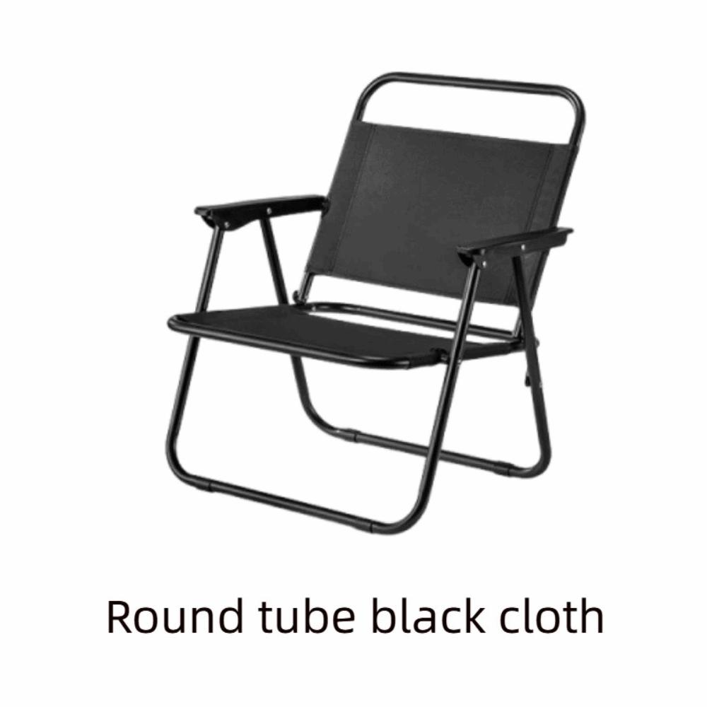Wood Grain Camping Folding Chair Comfortable Armrest Durable Picnic Fishing Chair Sturdy Carbon Steel Kermit Chair