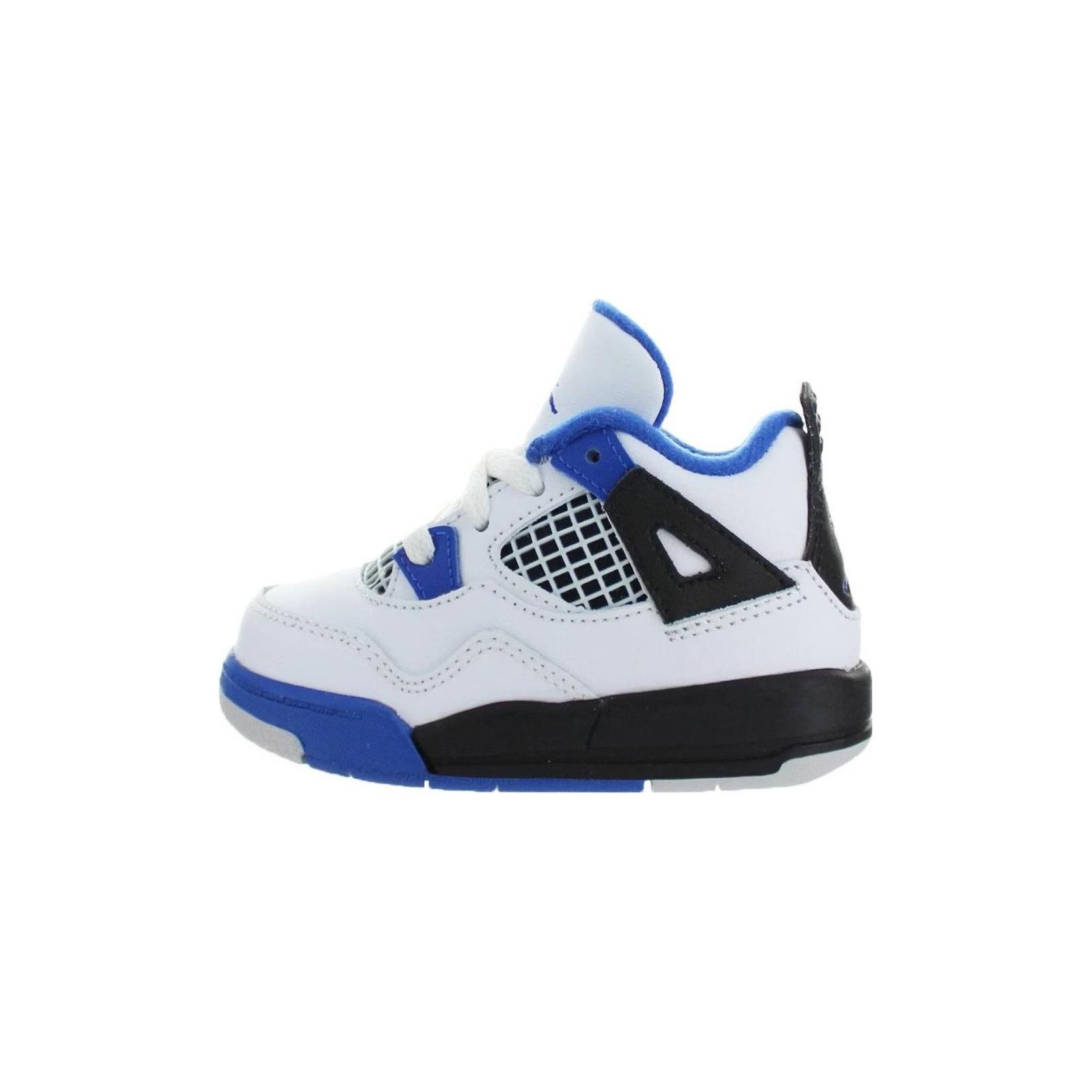 

Детские кроссовки Air Jordan 4 Retro TD Motorsports White Game-Royal Black 308500-117