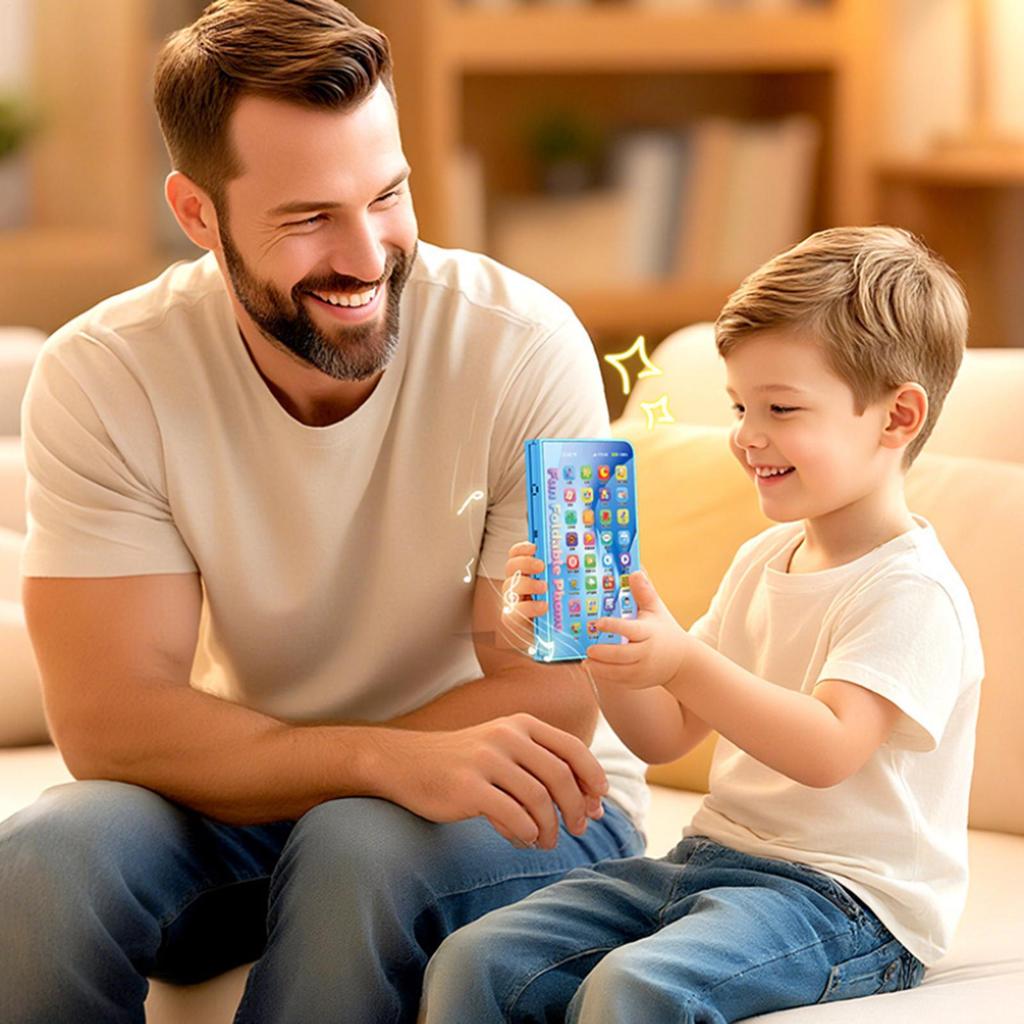 Phone Toy Foldable Pretend Cellphone Child Musical Toys For Boys Girls Preschoolers Birthday Home Apartment Playroom Holiday