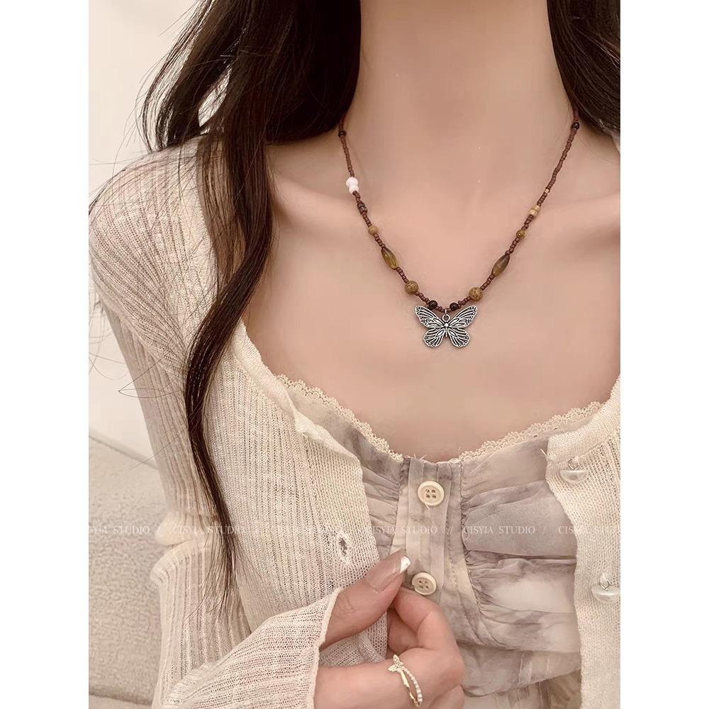 Tibetan Ancient Style Fringed Necklace Female Exotic Style Accessories Ethnic Style Retro Miao Neck Chain Jewelry