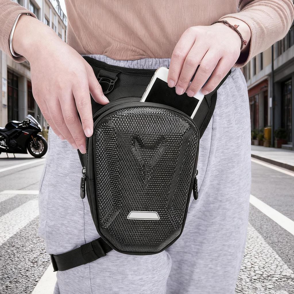 Leg Bag Adjustable Fanny Pack Motorcycle Tank Phone Thigh Bag For Cycling Hiking Travel Outdoor Bike Climbing Shopping Adventure