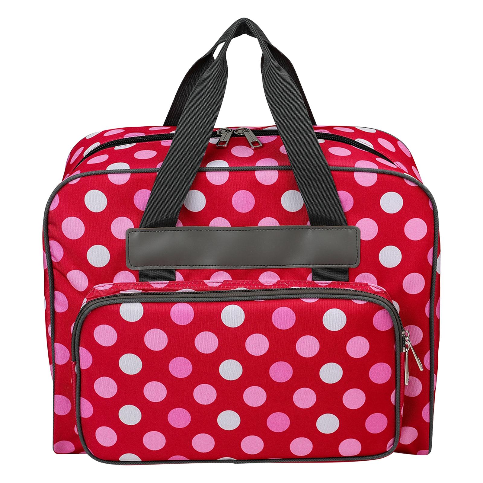 

Чехол для швейной машины с ручкой, универсальная дорожная сумка-тоут, сумка-переноска, сумка для организации домашних вещей для путешествий красный