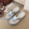 Internet celebrities thick-soled flip-flops shoes women's summer wear 2025 new fashion casual high-end beach sandals