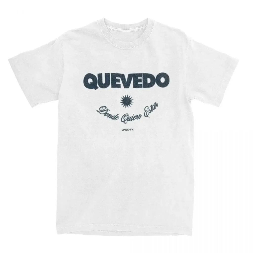Vintage Quevedo Album T-Shirts für Männer Frauen O-Ausschnitt 100% Baumwolle Donde Quiero Estar Kurzarm-Tees Übergroße Kleidung