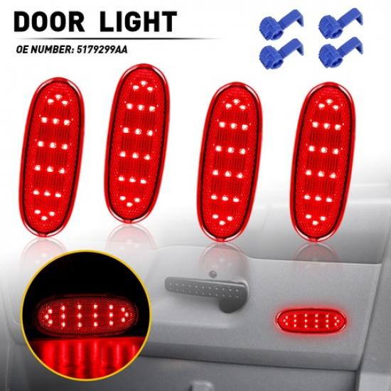 4X LED Door Panel Courtesy Lights For 04-09 Dodge Durango 07-09 Chrysler Aspen A