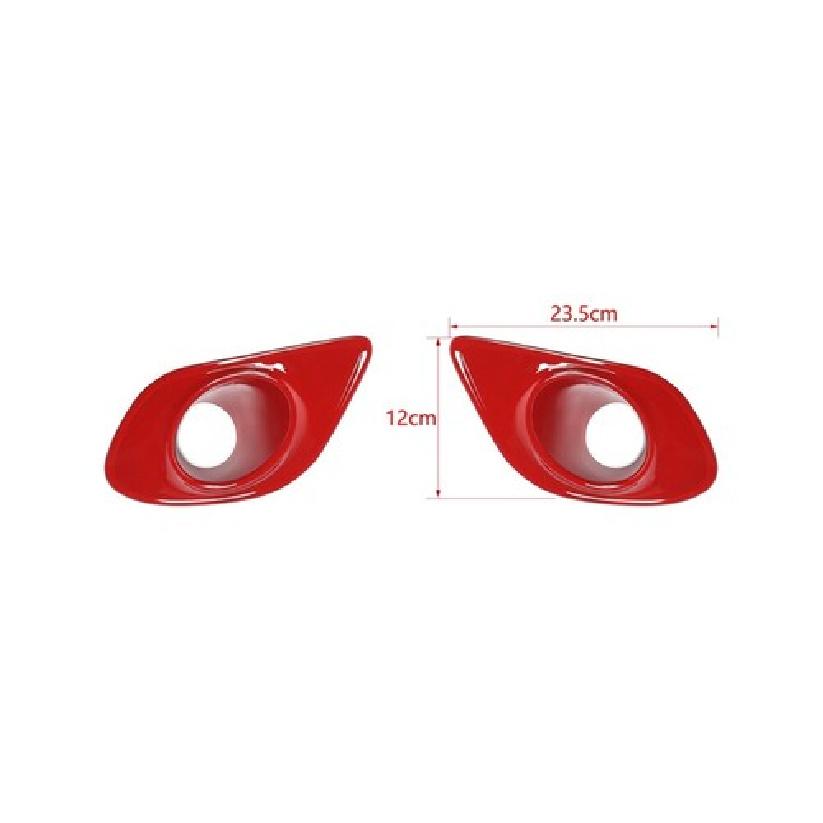 Front Bumper Fog Light Lamp Cover Trim For Dodge Charger 2015+ Red Accessories