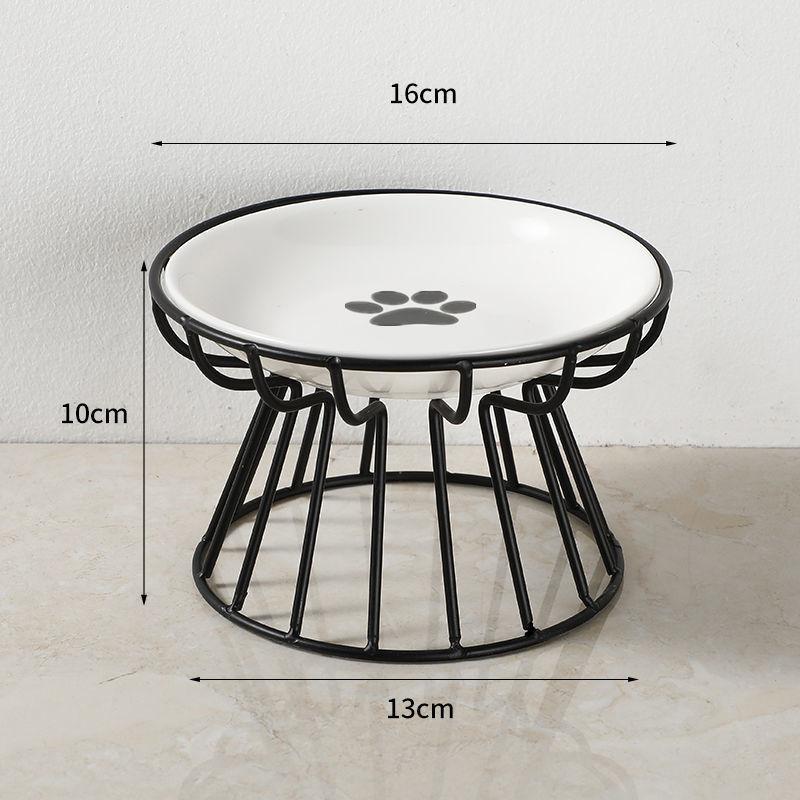 Pet Ceramic Bowl Nordic High Footed Ceramic Cat Food Bowl Snack Can Plate Anti Overturning Kitten Puppy Food Water Feeding Bowl