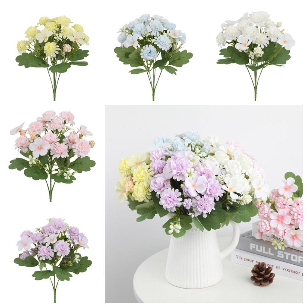 Multicolored Artificial Hydrangea Flowers with Stems Real Touch Fake Hydrangea Flowers Floral Arrangements Fake Flower Bouquets