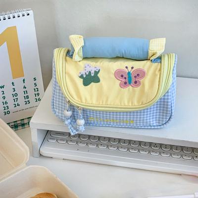 Portable Dopamine Color Pencil Case Multi-functional Large-capacity Stationery Pouch Stationery Storage Bag Back To School Gift