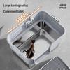 Semi-Enclosed Stainless Steel Cat Litter Box with High Walls, Splash and Leak Resistant, Large Top-Entry Design.