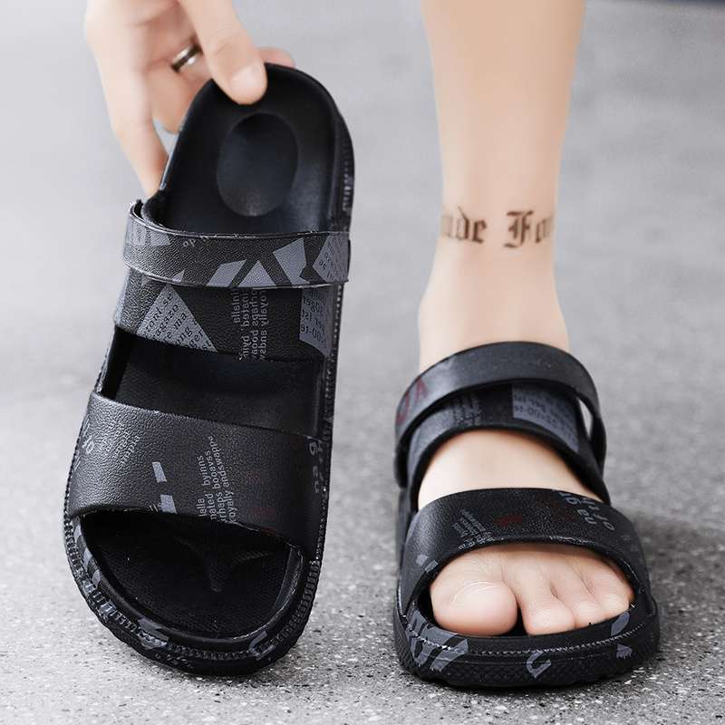 Slippers Men's Summer Wear Non-slip and Deodorant Dual-purpose Driving Sandals Men's Stepping On Shit Soft-soled Wear-resistant Sandals Men