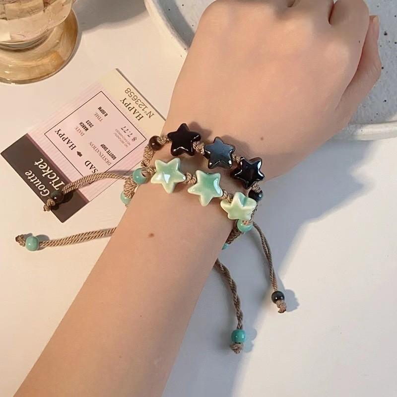 Ethnic Handmade Style Star Bracelet Geometric Dopamine Beads Unisex Jewelry Wrist