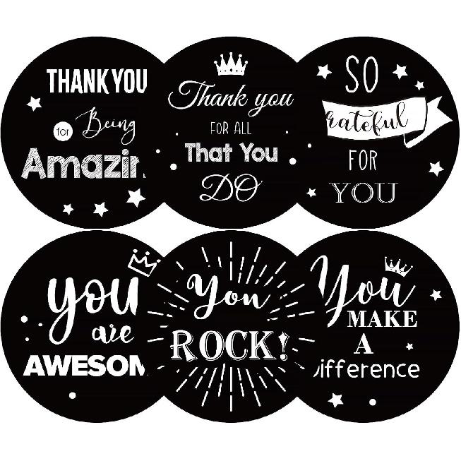 Anwyll Appreciation Thank You Stickers - 480Pcs 1.5Inch Kudos Thank You for All You Do Stickers Retro You are Awesome Sticker so Grateful for You