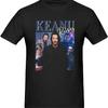 Keanu Muisc Reeves T-Shirt Men's Short Sleeve Crewneck Pattern Casual Cotton Vintage Shirts Tops