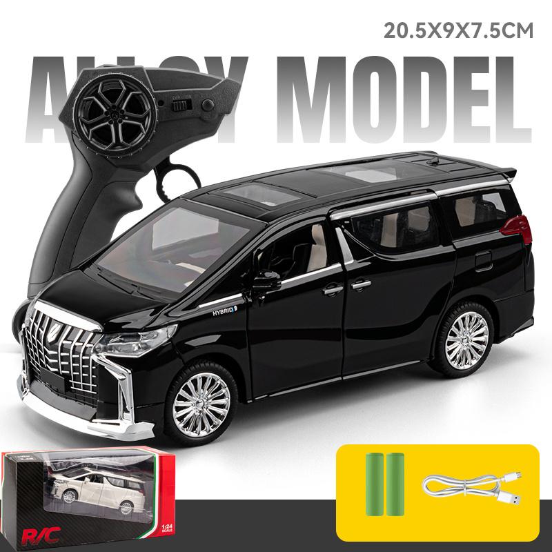 

1:24 Alphard Alloy Metal Diecast RC Car Remote Control With LED Lights Suitable Rc Car For Children Holiday Gift Collection Toy