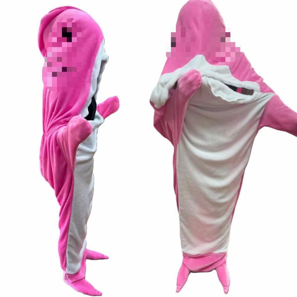 Shark sleeping bag, super soft flannel shark hoodie, orca loose jumpsuit